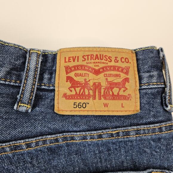 Levi's 569 Jeans Men's 40x29* Loose Straight Fit Dark Wash Denim Rigid Cotton - Picture 3 of 11